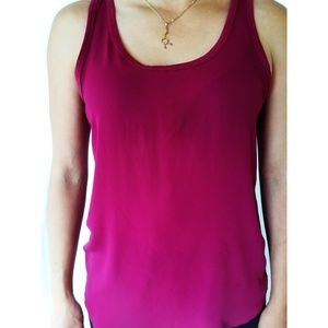 S Ann Taylor Loft lightweight plum tank purple